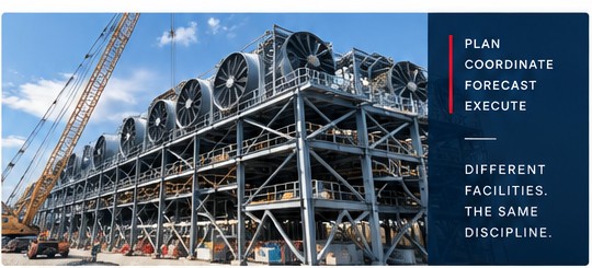 Industrial air-cooled equipment and construction execution